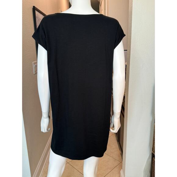 New ~ EILEEN FISHER ~  Cap Sleeve Tunic Top XS OVERSIZED 100% Organic Cotton - Picture 6 of 11
